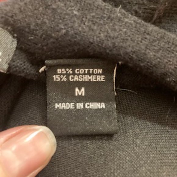 Cashmere/Cotton High Low Open Front Cardigan - Picture 4 of 7